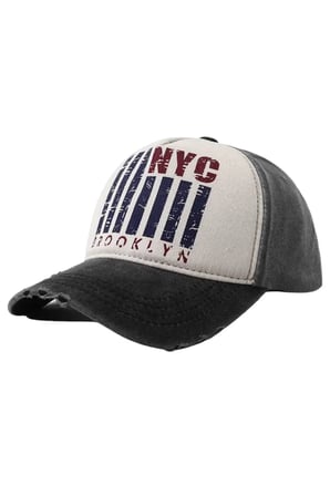 Tezzgelsin Unisex Eskitme NYC Brooklyn Nakışlı Ayarlanabilir Beyzbol Kep Şapka 2'li Set