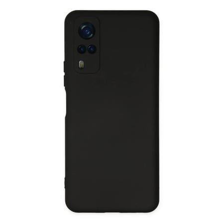 Vivo Y53S Kılıf Nano içi Kadife Silikon - Siyah