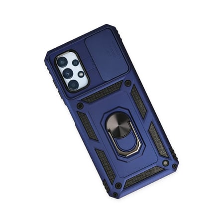 Samsung Galaxy A33 5G Kılıf Pars Lens Yüzüklü Silikon - Lacivert