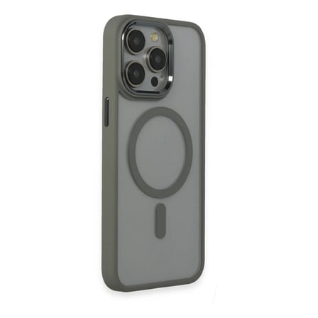 iPhone 15 Pro Max Kılıf Room Magneticsafe Silikon - Gri