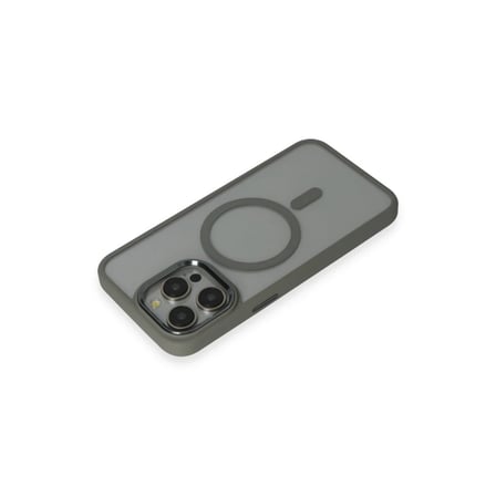 iPhone 15 Pro Max Kılıf Room Magneticsafe Silikon - Gri