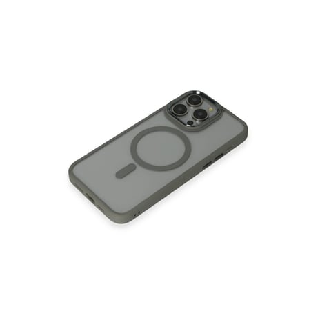 iPhone 15 Pro Max Kılıf Room Magneticsafe Silikon - Gri