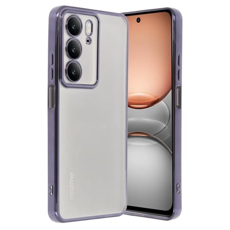 Realme C75 4G Kılıf Razer Lensli Silikon - Mor