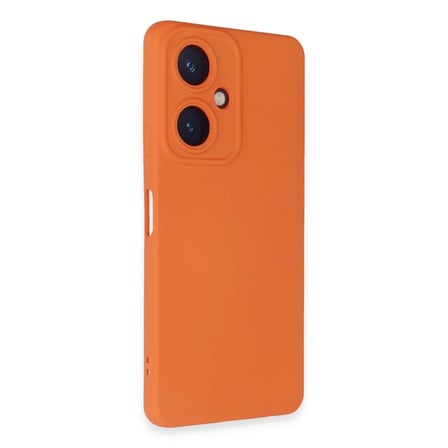 Vivo Y27 Kılıf Nano içi Kadife Silikon - Turuncu