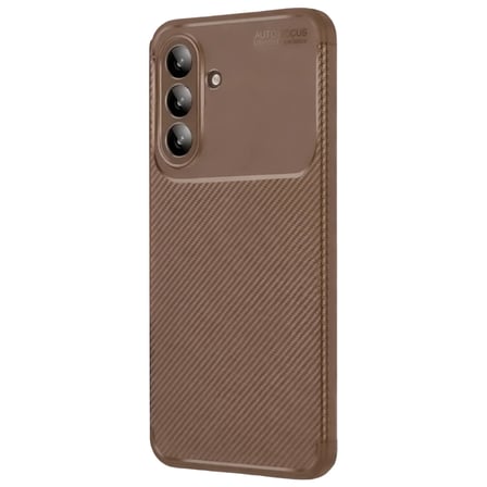 Samsung Galaxy A57 5G Auto Focus Karbon Kapak - Kahverengi