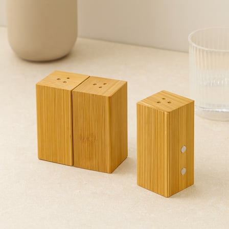 Ahşap Bambu Mıknatıslı Baharatlık & Tuzluk (4.5×5×9 Cm)