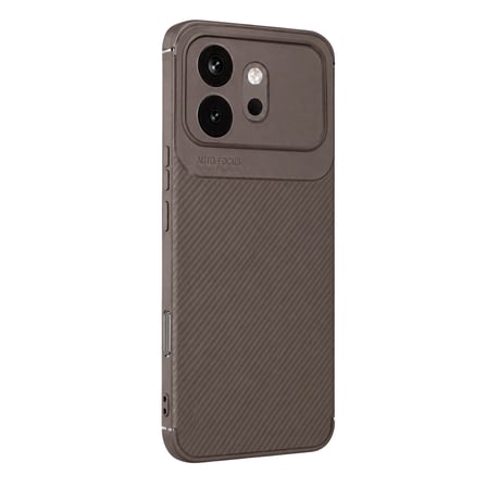 Huawei Honor 600 Auto Focus Karbon Kapak - Gri