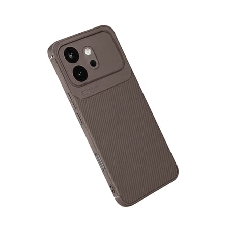 Huawei Honor 600 Auto Focus Karbon Kapak - Gri
