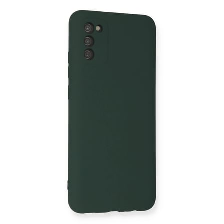Samsung Galaxy A03S Kılıf Nano içi Kadife Silikon - Koyu Yeşil