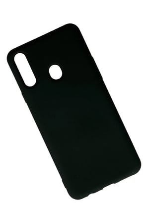 Samsung Galaxy A20S Kılıf Nano içi Kadife Silikon - Siyah