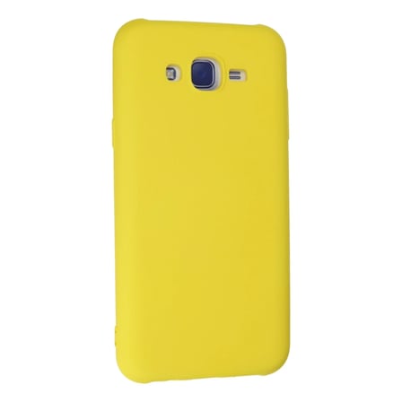 Samsung Galaxy J7 Kılıf Nano içi Kadife Silikon - Sarı