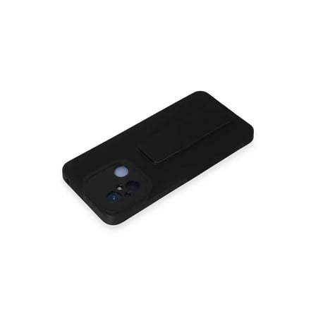 Redmi 12C Kılıf Mega Standlı Silikon - Siyah