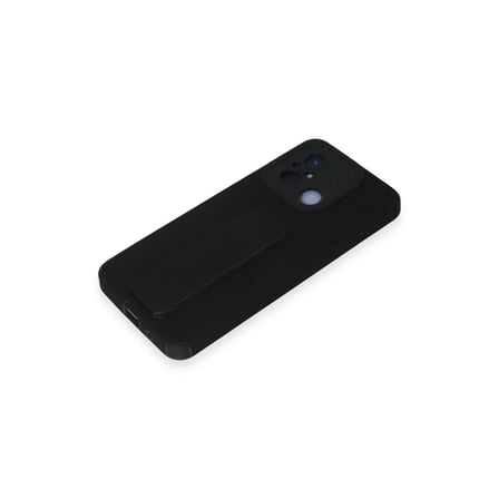 Redmi 12C Kılıf Mega Standlı Silikon - Siyah