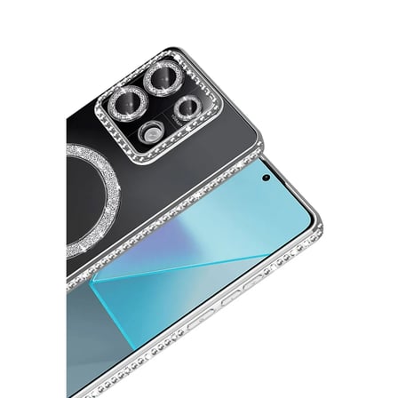 Redmi 13C Joke Simli Magneticsafe Kılıf - Gümüş