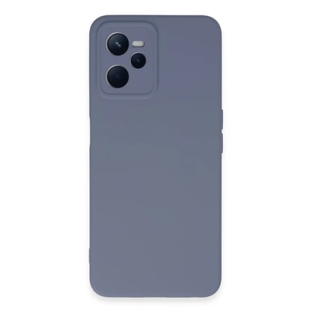 Realme C35 Kılıf Nano içi Kadife Silikon - Gri