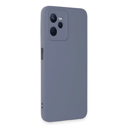 Realme C35 Kılıf Nano içi Kadife Silikon - Gri