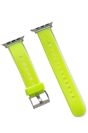 Movenchy Apple Watch 38mm Jelly Silikon Kordon - Yeşil