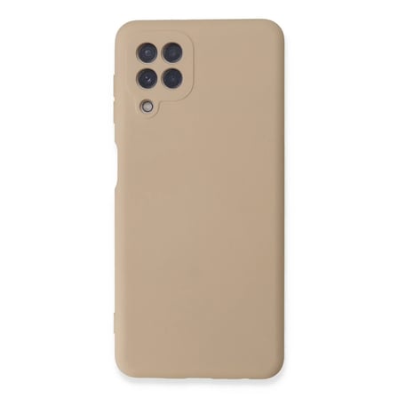 Samsung Galaxy A22 Kılıf Nano içi Kadife Silikon - Pudra