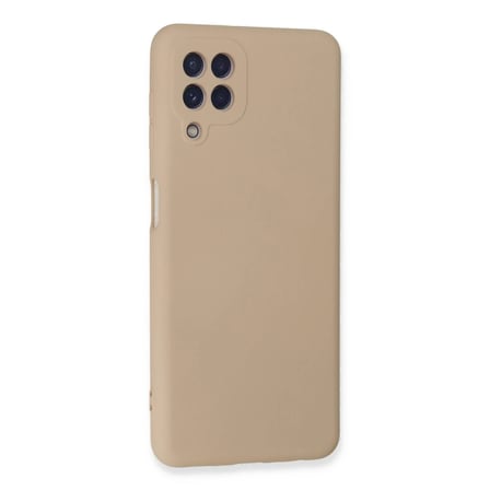 Samsung Galaxy A22 Kılıf Nano içi Kadife Silikon - Pudra