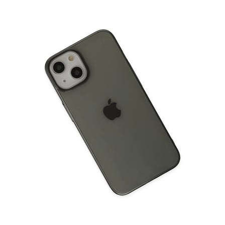 iPhone 14 Plus Kılıf Pc Sert Şeffaf Kapak - Siyah