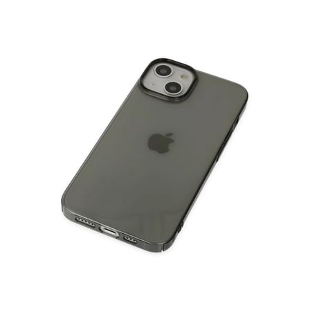 iPhone 14 Plus Kılıf Pc Sert Şeffaf Kapak - Siyah