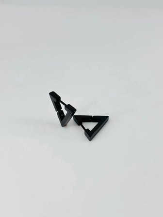 Siyah Çelik Erkek Küpe Çap (9 Mm) Kalınlık (3 Mm) - Ekp0021