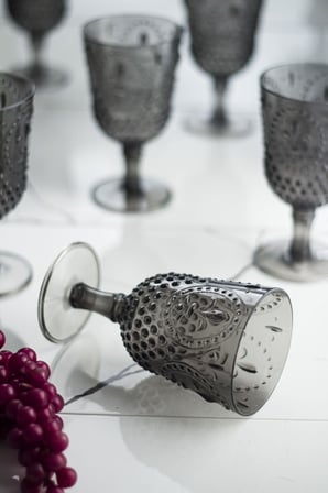 Bardak Altlığı Akrilik Füme 6'lı Kadeh & Su Meşrubat Kahve Yanı Bardağı 450 ml ( Cam Değildir )