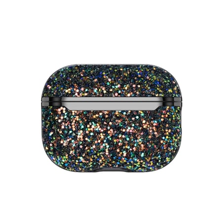 Kulaklık Aksesuarları Onegif Airpods Pro 2 (2.nesil) Bright Simli Airpods Kapak Siyah