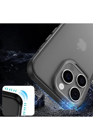 Apple iPhone 16 Pro Kılıf Elegant Kapak - Pudra