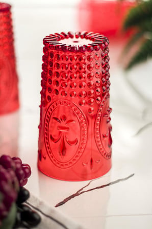 Bardak Altlığı Akrilik Kırmızı Tekli Uzun & Su Meşrubat Bardağı 750 ml ( Büyük Boy & Cam Değildir )