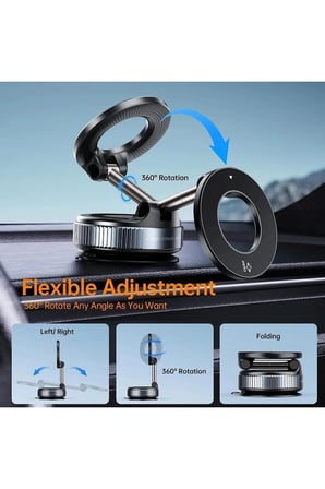 Dönebilen Ayarlanabilir Araç Içi Tutucu Kullanılabilen Vakumlu K Magsafe Telefon Tutucu