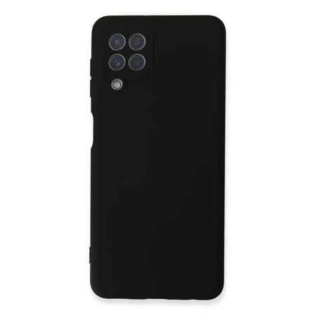 Samsung Galaxy A22 Kılıf Nano içi Kadife Silikon - Siyah