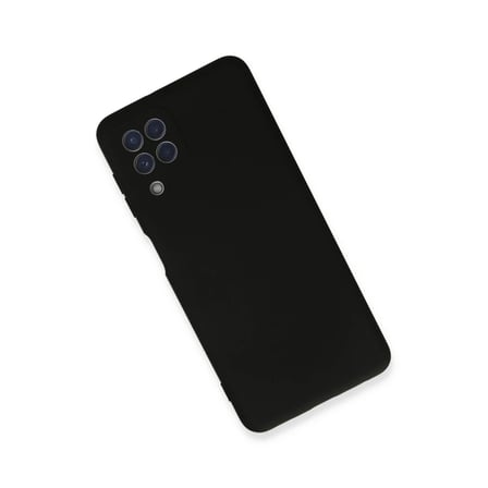 Samsung Galaxy A22 Kılıf Nano içi Kadife Silikon - Siyah