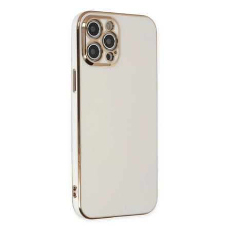 iPhone 12 Pro Kılıf Volet Silikon - Beyaz