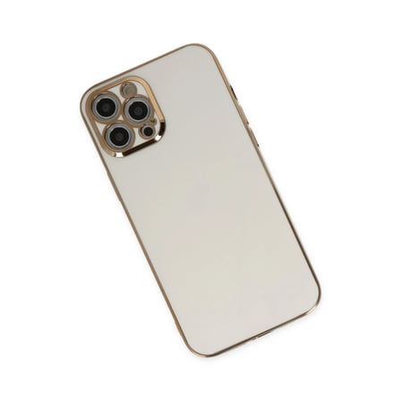 iPhone 12 Pro Kılıf Volet Silikon - Beyaz