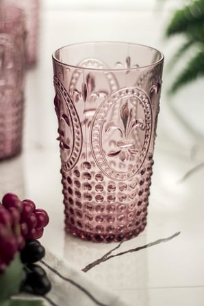 Bardak Altlığı Akrilik Mürdüm 6'lı Uzun & Su Meşrubat Bardağı 750 ml ( Büyük Boy & Cam Değildir )