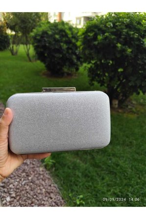 Lowell Home Gümüş Simli Abiye Çanta
