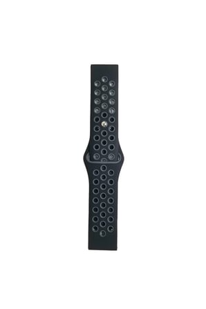 Watch 20mm Spor Delikli Kordon - Siyah-Gri