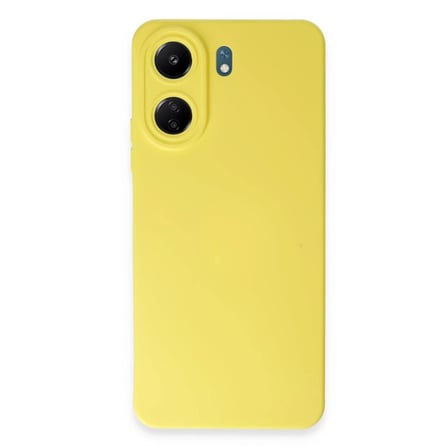 Redmi 13C Kılıf Nano içi Kadife Silikon - Sarı
