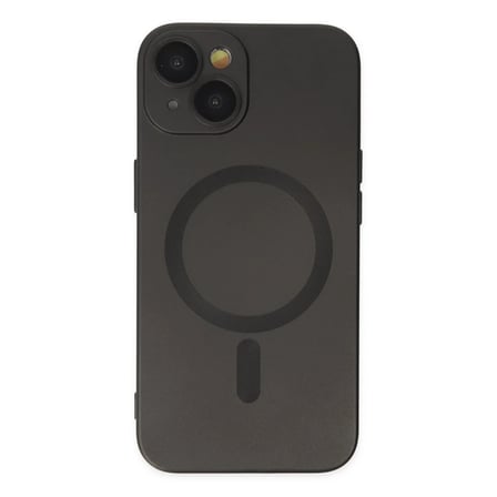 Apple iPhone 14 Plus Kılıf Moshi Lens Magneticsafe Silikon - Siyah
