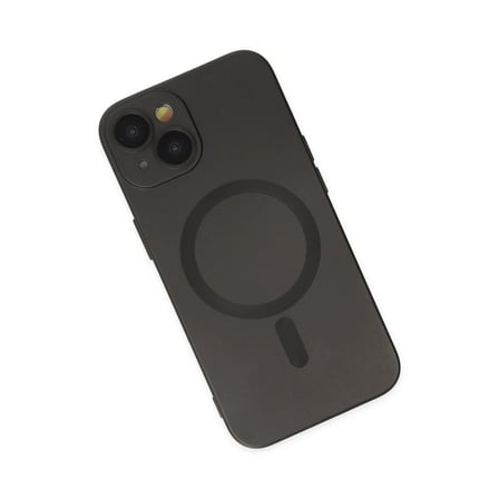 Apple iPhone 14 Plus Kılıf Moshi Lens Magneticsafe Silikon - Siyah