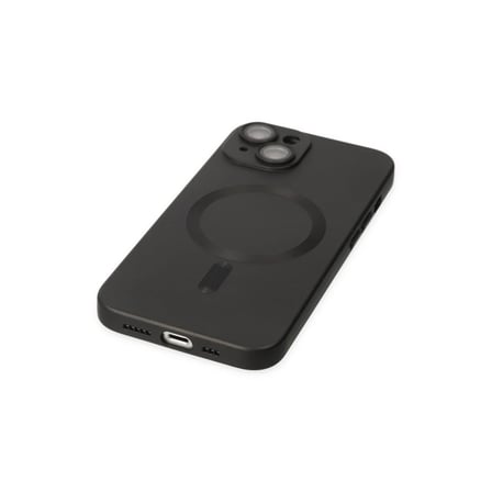 Apple iPhone 14 Plus Kılıf Moshi Lens Magneticsafe Silikon - Siyah
