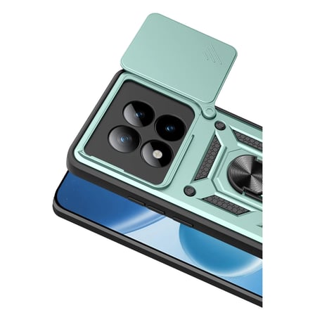Xiaomi Redmi Note 15 Pro 5G Pars Lens Yüzüklü Silikon - Yeşil