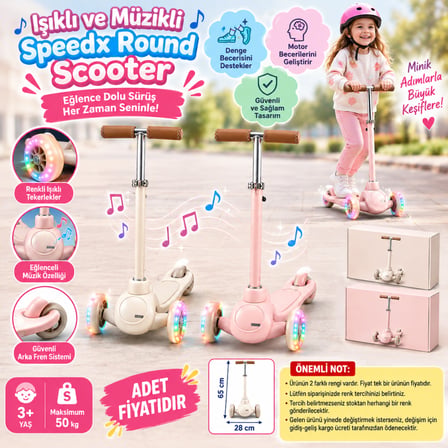 Işıklı ve Müzikli Scooter (adet fiyatıdır)