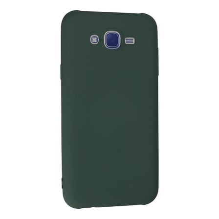 Samsung Galaxy J7 Kılıf Nano içi Kadife Silikon - Koyu Yeşil
