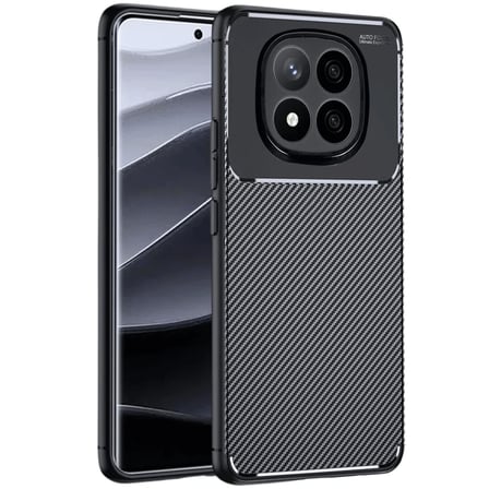 Redmi Note 14 Pro Plus Kılıf Auto Focus Karbon Kapak - Siyah