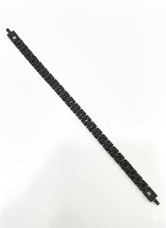 Siyah Çelik  Erkek Çelik Bileklik Boy 21.5 Cm / En 0.8 Mm  - Ebl0076