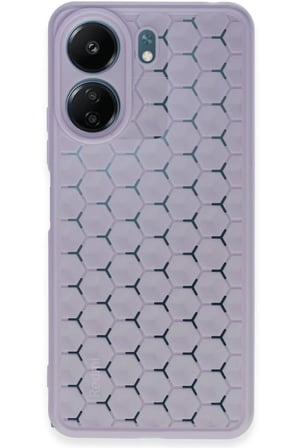 Xiaomi Redmi 13C Kılıf Petek Silikon Kapak - Lila