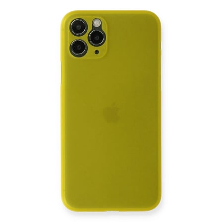 Apple iPhone 11 Pro Max Kılıf PP Ultra İnce Kapak - Sarı
