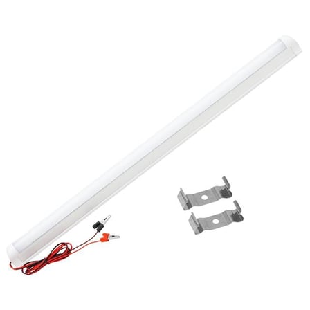 PM-11060 60CM 12V 10W T8 İnce 42 SMD LED 6500K Beyaz Lamba Akü Maşalı Anahtarlı